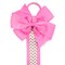 Wrapables Angel, Butterfly, Ladybug, Caterpillar Ribbon Sculpture Hair Clips with Chevron Hair Clip / Hair Bow Holder, Hot Pink